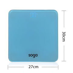 SOGA 2X 180kg Digital Fitness Weight Bathroom Gym Body Glass LCD Electronic Scales Blue