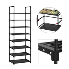 SOGA 2X 8 Tier Shoe Storage Shelf Space-Saving Caddy Rack Organiser with Handle