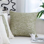 SOGA 2X 50cm Modern Olive Green Speckled Pattern Textured Throw Pillow