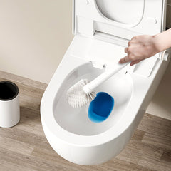 SOGA 2X 27cm Wall-Mounted Toilet Brush with Holder Bathroom Cleaning Scrub White