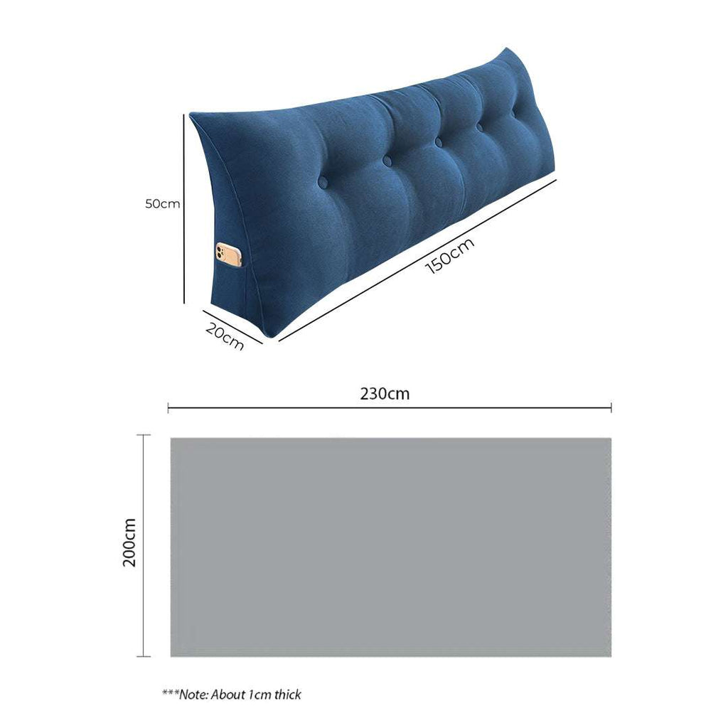 SOGA Home & Living Bundle – Blue Triangular Wedge Pillow & Blue Striped Flannel Throw $ 0