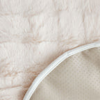 SOGA Two-seater Cream Faux Fur Throw Blanket 90x160cm Polyester