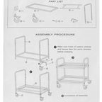 SOGA 2 Tier Stainless Steel Square Tube Drink Wine Food Utility Cart 500x500x950
