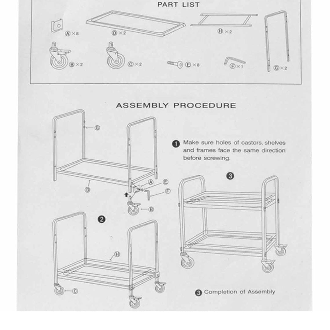 SOGA 2X 2 Tier 500x500x950 Stainless Steel Square Tube Drink Wine Food Utility Cart