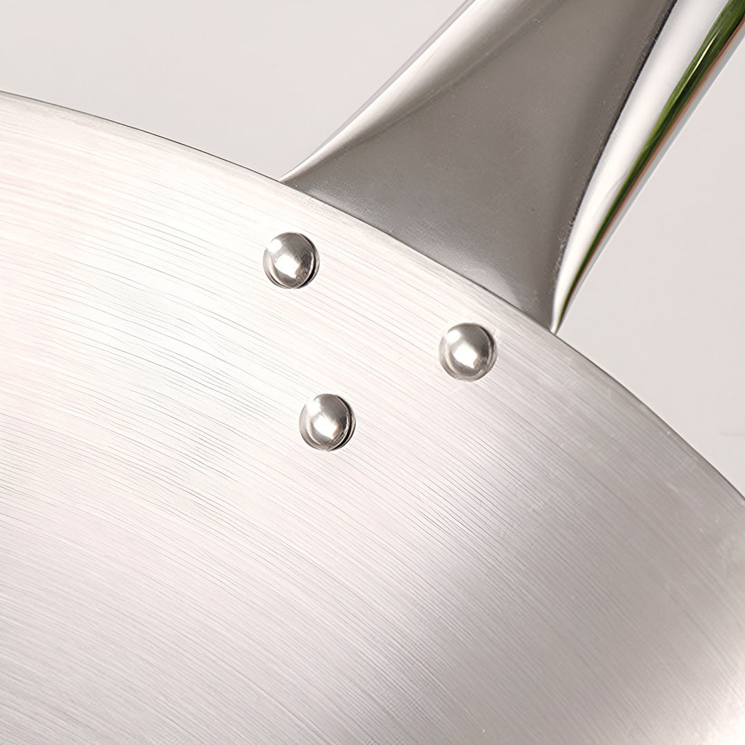 SOGA 38cm Stainless Steel Kitchen Cooking Wok with Wood Handle