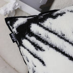 SOGA 2X 35cm Throw Pillow  Black and White Leopard Thick Premium Polyester Fiber for Home Decor