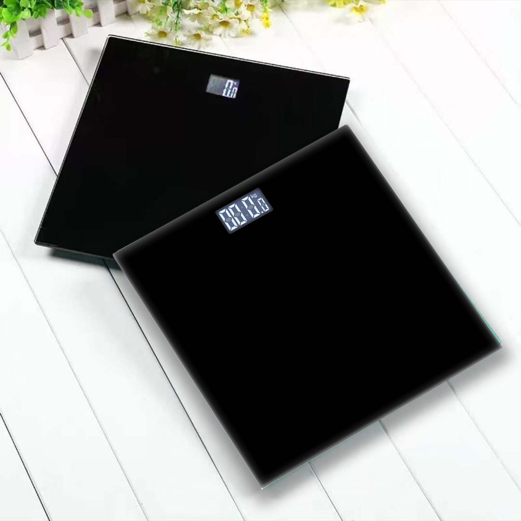 SOGA 2X Black 180kg Digital Fitness Weight Bathroom Gym Body Glass LCD Electronic Scales