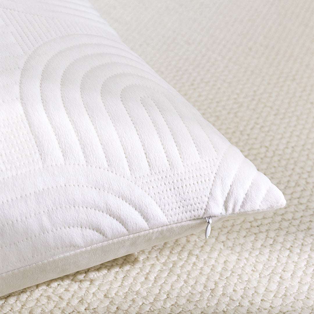 SOGA 2X 30cm White Textured Geometric Pattern Decorative Throw Pillow $ 119