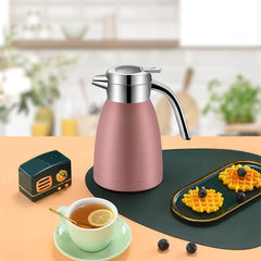 SOGA 2X 1.2L Stainless Steel Kettle Insulated Vacuum Flask Water Coffee Jug Thermal Pink