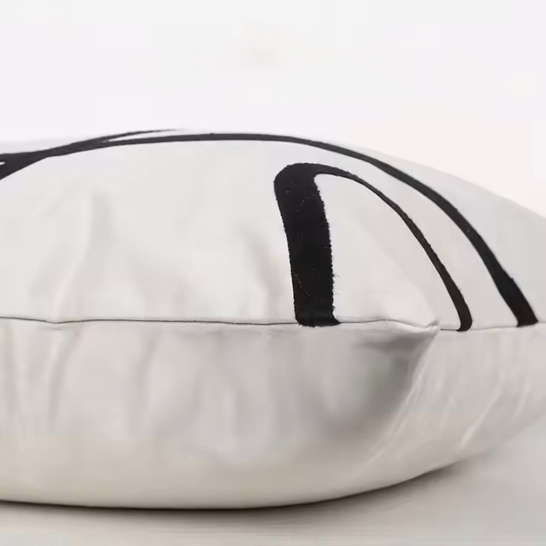 SOGA 2X 45cm Square Modern Minimalist Black Letter Print Decorative Throw Pillow