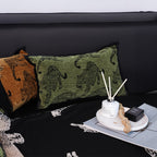 SOGA 30cm Throw Pillow Green Leopard Lumbar Decorative Cushion for Living Room