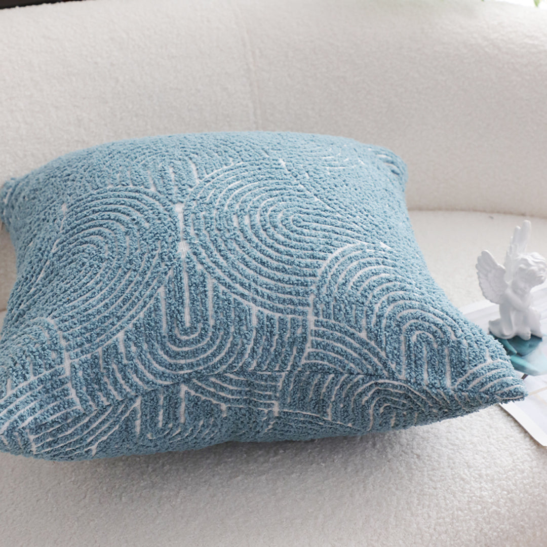 SOGA 2X 50cm Blue Throw Pillow Geometric Indoor and Outdoor Corded for Home Decor
