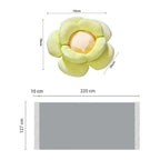 SOGA Home & Living Bundle – Green Double Flower Cushion & Acrylic Knitted Throw Blanket $ 156