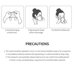20 Pcs Anti Dust Filter Disposable Protective Sanitary Face Mask Kids