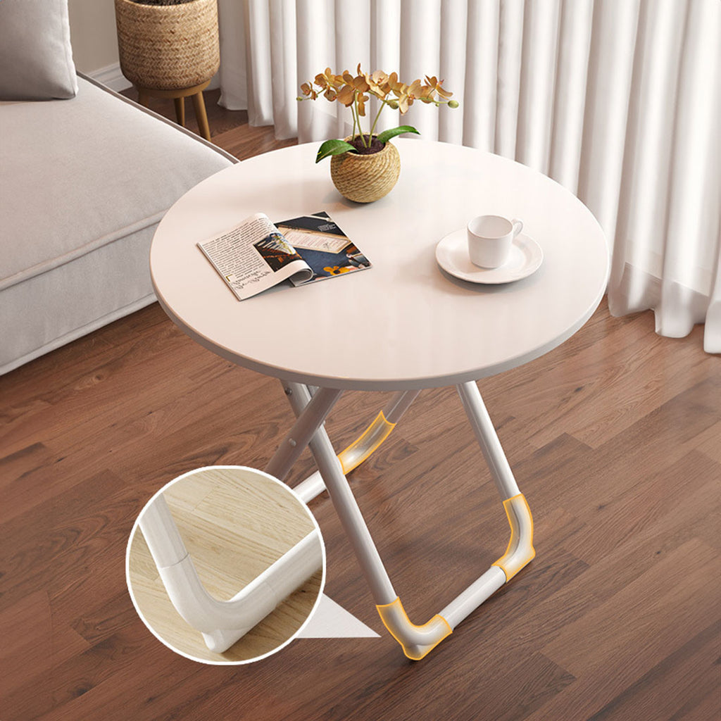 SOGA 80cm White Modern Minimalist Table with Sleek Surface Stylish and Functional Design