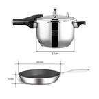 SOGA Kitchenware Bundle – 5L Stainless Steel Pressure Cooker & 28cm Non-Stick Fry Pan $ 215