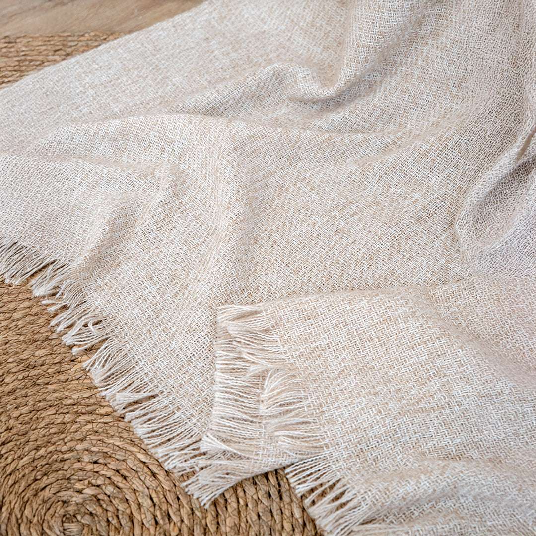 SOGA 130x190cm Earth Tone Blanket – Houndstooth Tassel Throw $ 88
