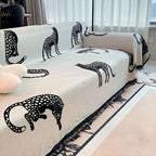 SOGA Three-seater White Sofa Cover Leopard Print 180x340cm Polyester $ 124