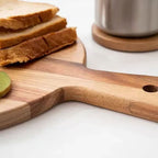 SOGA 42cm Round Premium Wooden Acacia Cutting Board Charcuterie Paddle