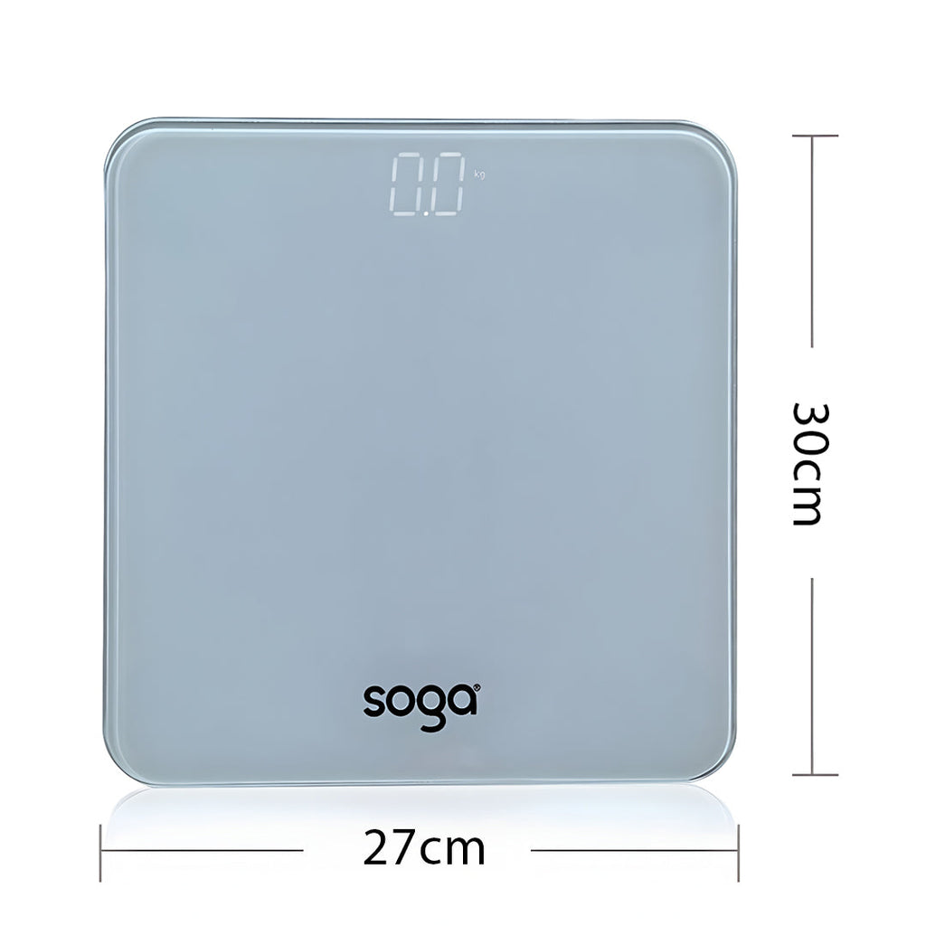 SOGA 2X 180kg Digital Fitness Weight Bathroom Gym Body Glass LCD Electronic Scales White