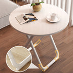 SOGA 80cm White Modern Minimalist Table with Sleek Surface Stylish and Functional Design