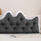 SOGA 90cm Crown Pillow Tufted Charcoal Headboard Cushion for Bed