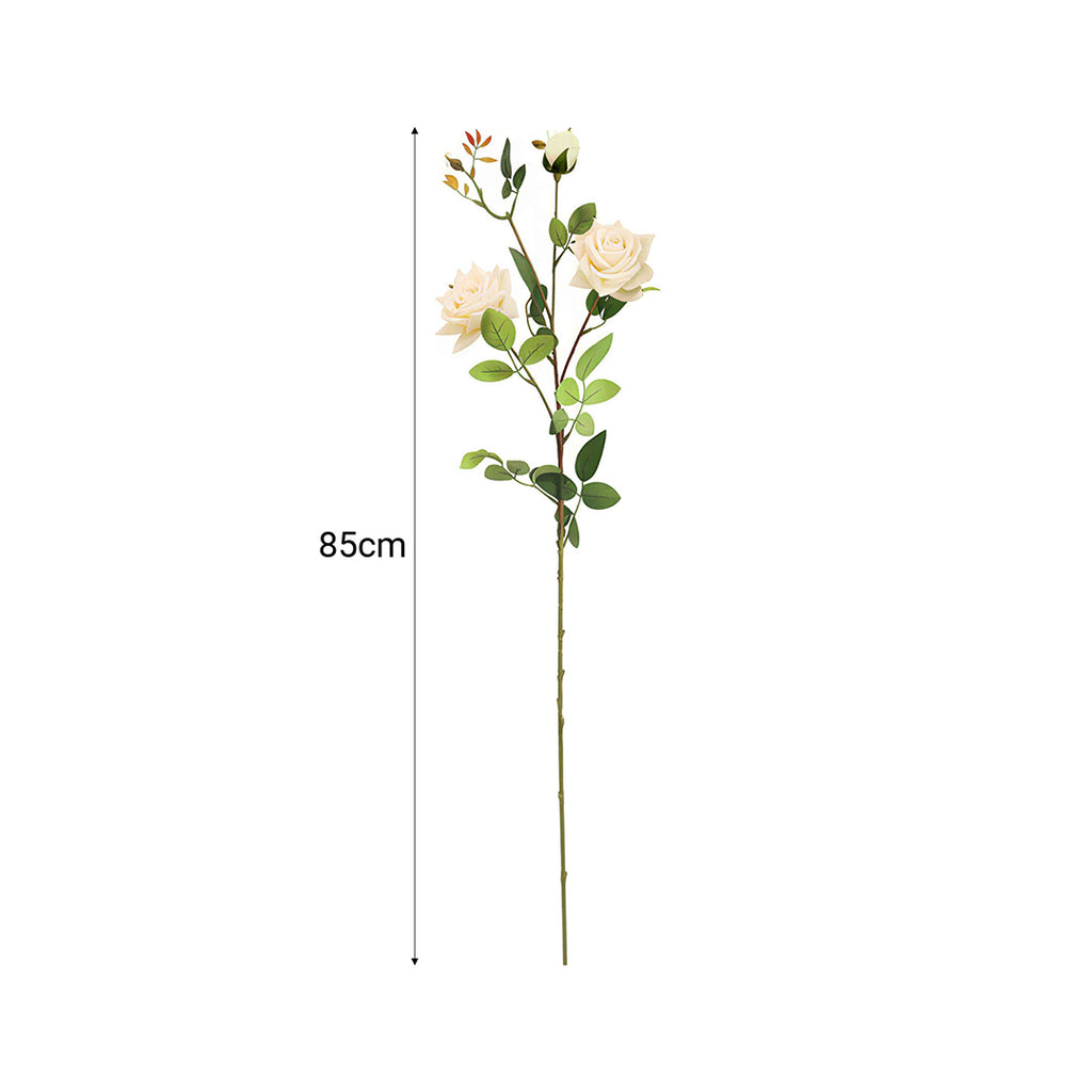 SOGA 67cm Green Glass Tall Floor Vase and 12pcs White Artificial Fake Flower Set