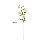 SOGA 67cm Green Glass Tall Floor Vase and 12pcs White Artificial Fake Flower Set