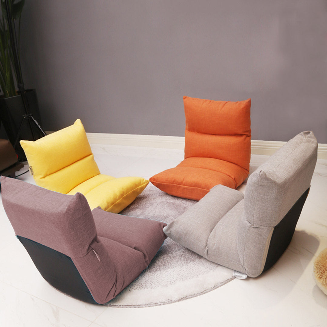 SOGA 4X Lounge Floor Recliner Adjustable Lazy Sofa Bed Folding Game Chair Coffee