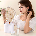 SOGA White 360 2 Layered Jewelry Storage Box Waterproof Dustproof Accessories Organiser