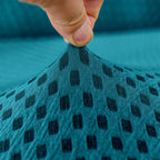 SOGA 1-Seater Blue Sofa Cover with Ruffled Skirt Couch Protector High Stretch Lounge Slipcover Home Decor