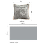 SOGA Home & Living Bundle – 2 Wabi-Sabi Embroidered Leaf Pillow & Grey Striped Throw Blanket $ 170