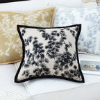 SOGA 2X 45cm Throw Pillow Black and White Wide Border Square Pillow Stylish Decorative Cushion Living Room
