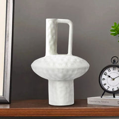 SOGA 2X 20x30cm Ornament Contemporary White Ceramic Vase Decorative for Minimalist and Elegant Home Decor