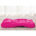 SOGA 2X Foldable Lounge Cushion Adjustable Floor Lazy Recliner Chair with Armrest Pink