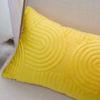 SOGA 2X 30cm Yellow Textured Geometric Pattern Decorative Throw Pillow $ 119
