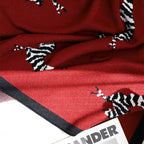 SOGA Wine red Zebra Print Throw Blanket 130x180cm Acrylic