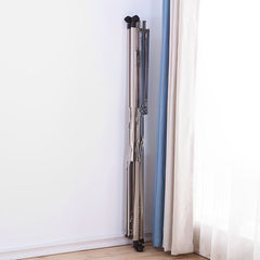 SOGA 2X 2.0m Portable Standing Clothes Drying Rack Foldable Space-Saving Laundry Holder with Wheels