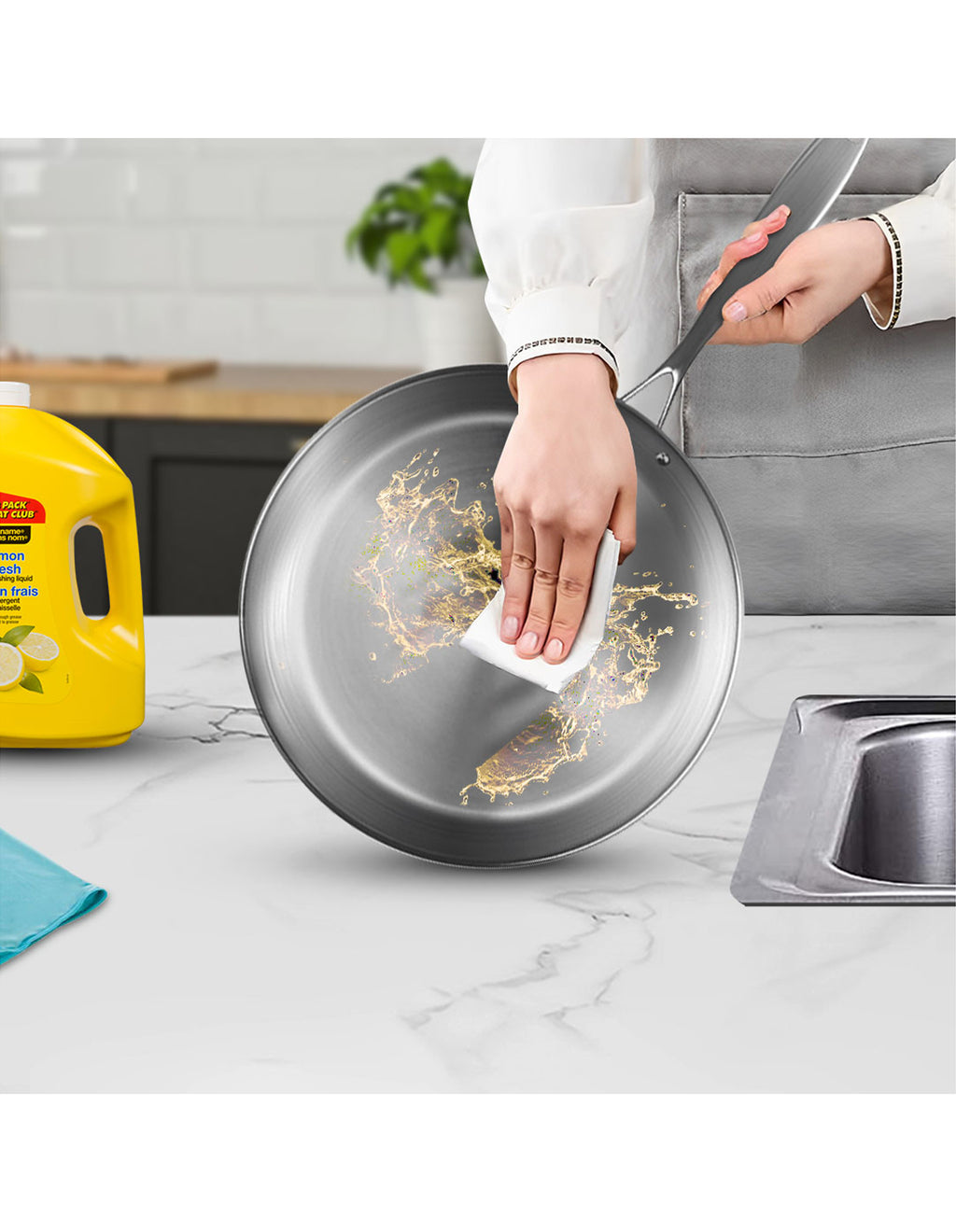 SOGA Stainless Steel Induction Fry Pan Set 20cm & 36cm