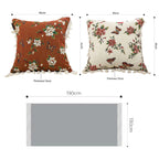 SOGA Home & Living Bundle – French Vintage Butterfly Tassel Pillows & Misty Beige Blanket