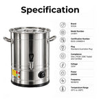 SOGA 21L Stainless Steel URN Commercial Water Boiler 2200W