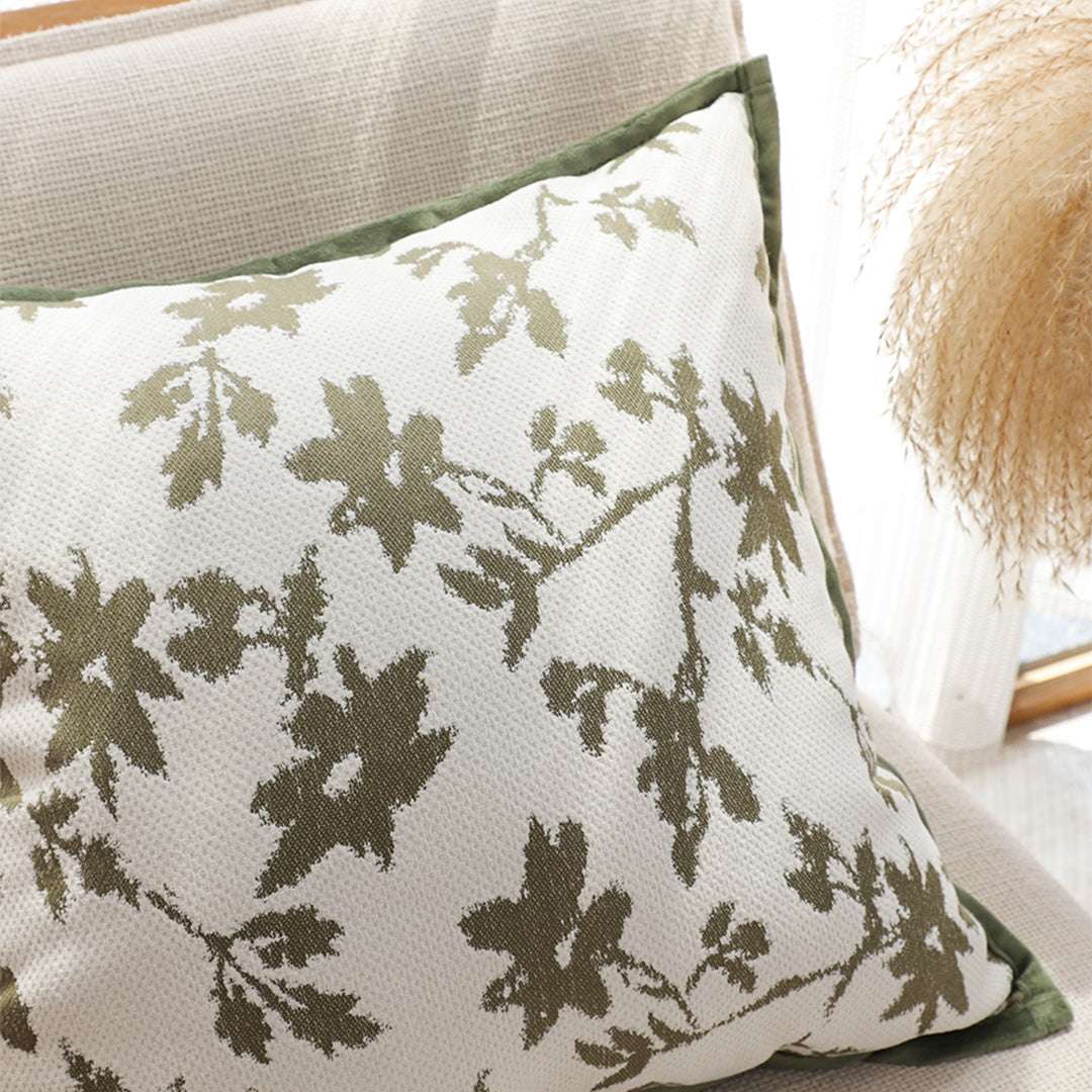 SOGA Floral Cushion 45cm White Green Leaf Botanical Pattern Decorative Throw Pillow $ 66