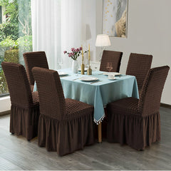 SOGA 2X Coffee Chair Cover Seat Protector with Ruffle Skirt Stretch Slipcover Wedding Party Home Decor