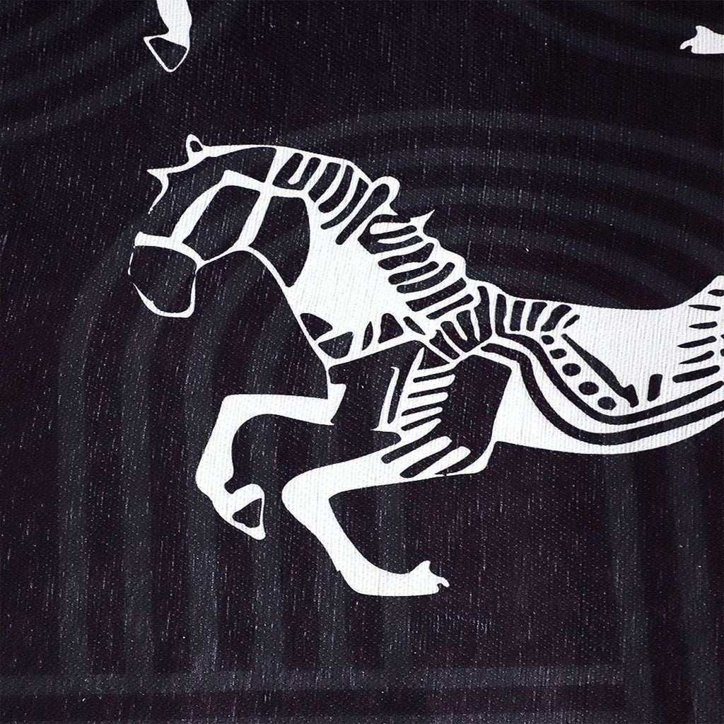 SOGA Two-Seater Black Horse Print 90x180cm Throw Blanket Sofa Cover $ 111