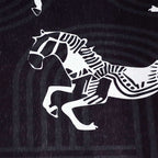 SOGA Two-Seater Black Horse Print 90x180cm Throw Blanket Sofa Cover $ 111