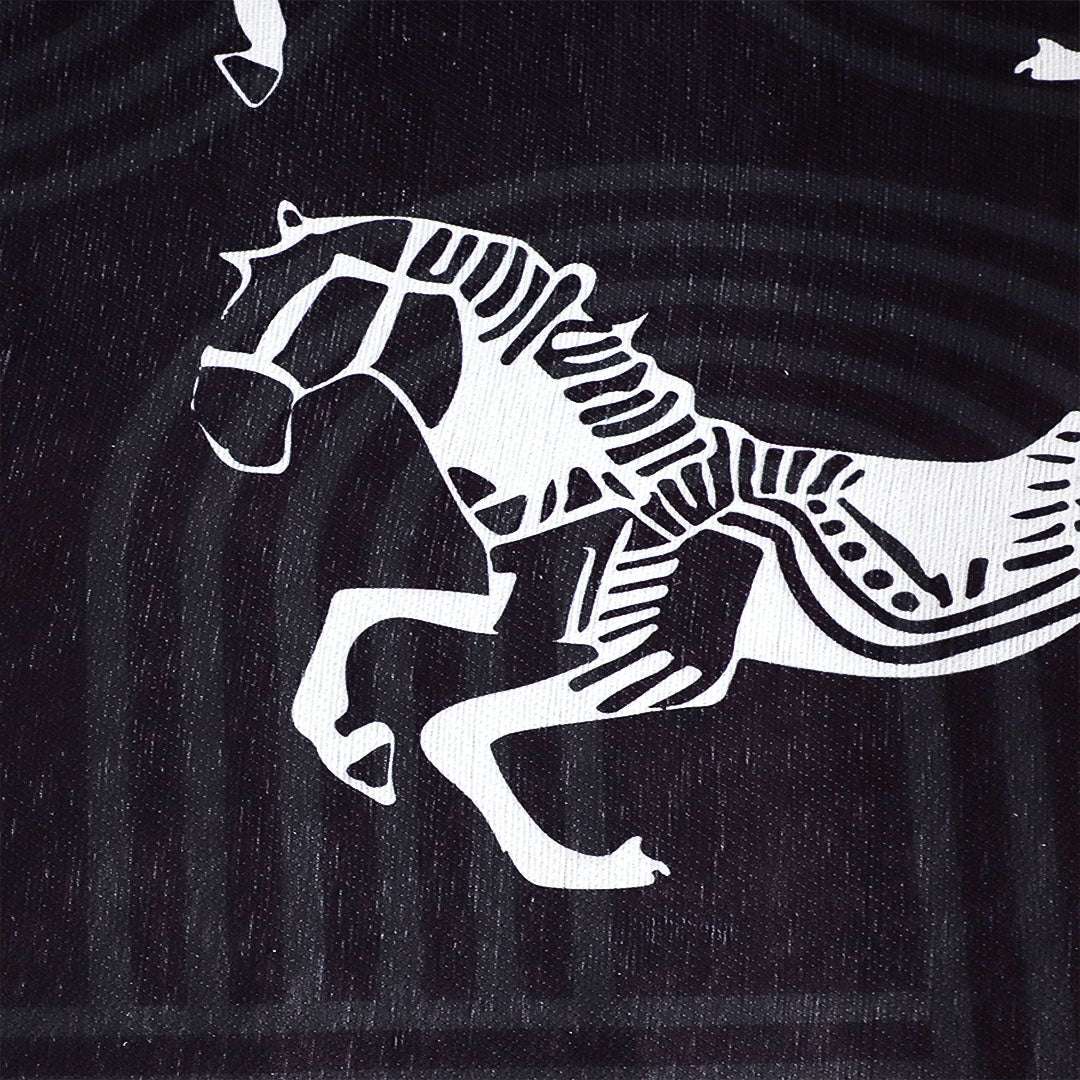 SOGA Two-Seater Black Horse Print 90x180cm Throw Blanket Sofa Cover $ 111