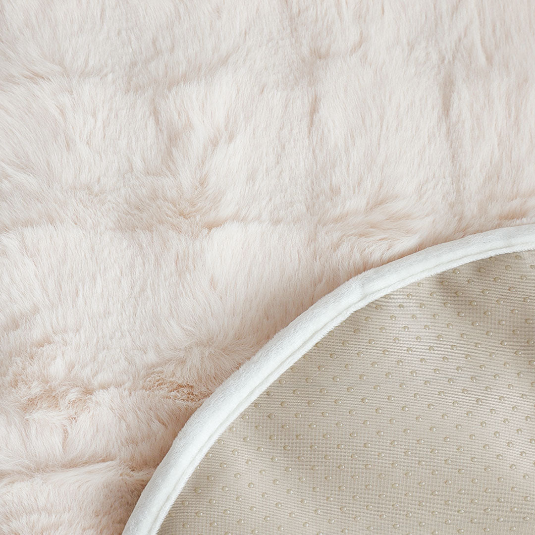 SOGA Four-seater Cream Faux Fur Throw Blanket 90x260cm Polyester