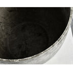 SOGA 2X 32cm Rock Grey Round Resin Plant Flower Pot in Cement Pattern Planter Cachepot for Indoor Home Office