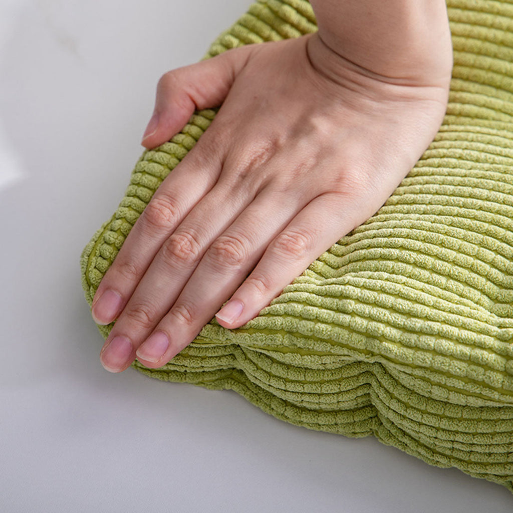 SOGA 2X Green Square Cushion Soft Leaning Plush Backrest Throw Seat Pillow Home Office Sofa Decor