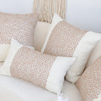 SOGA 2X 35cm Modern Beige Color Block Textured Decorative Throw Pillow